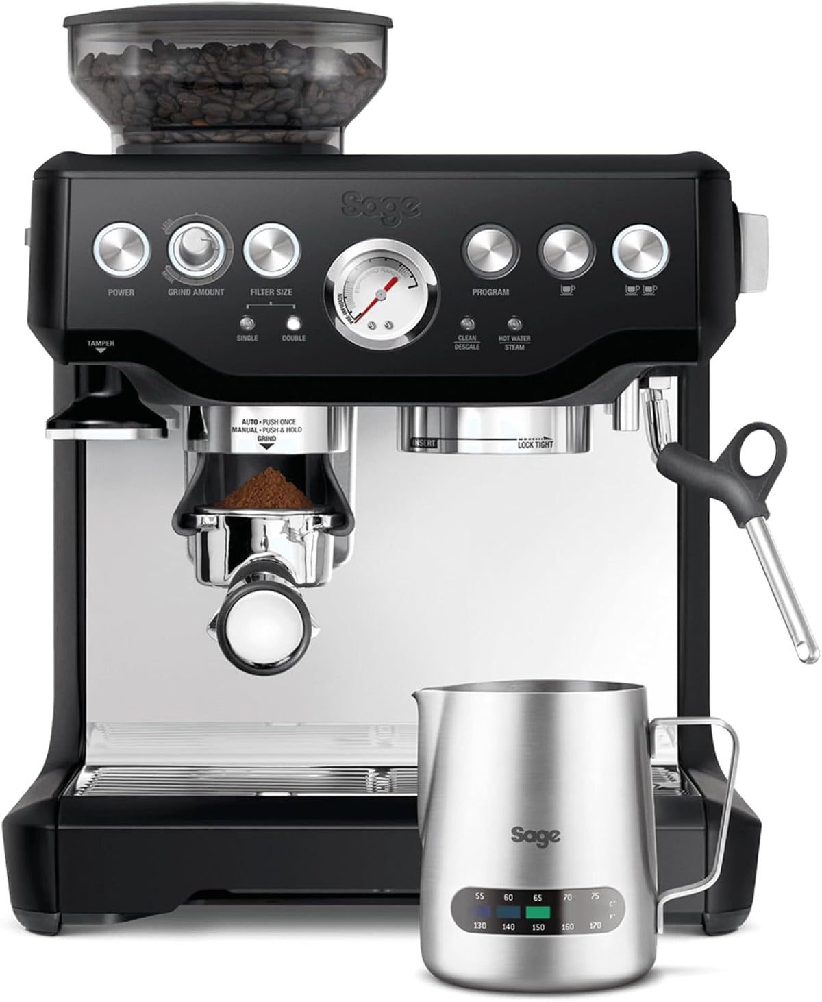 Sage espresso machine - Barista Express Temp Control, Black Truffle