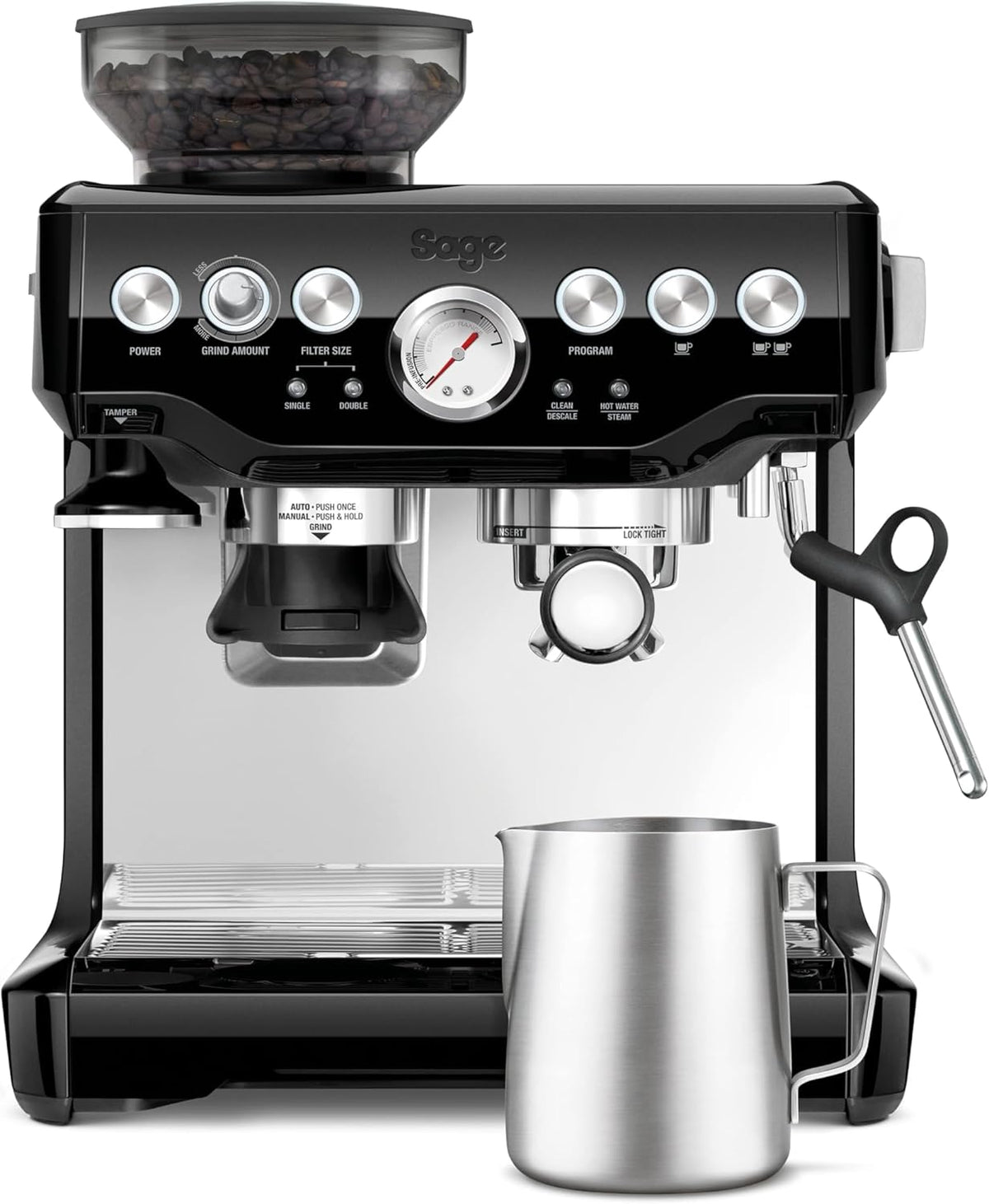 Sage espresso machine - Barista Express, Black Gloss