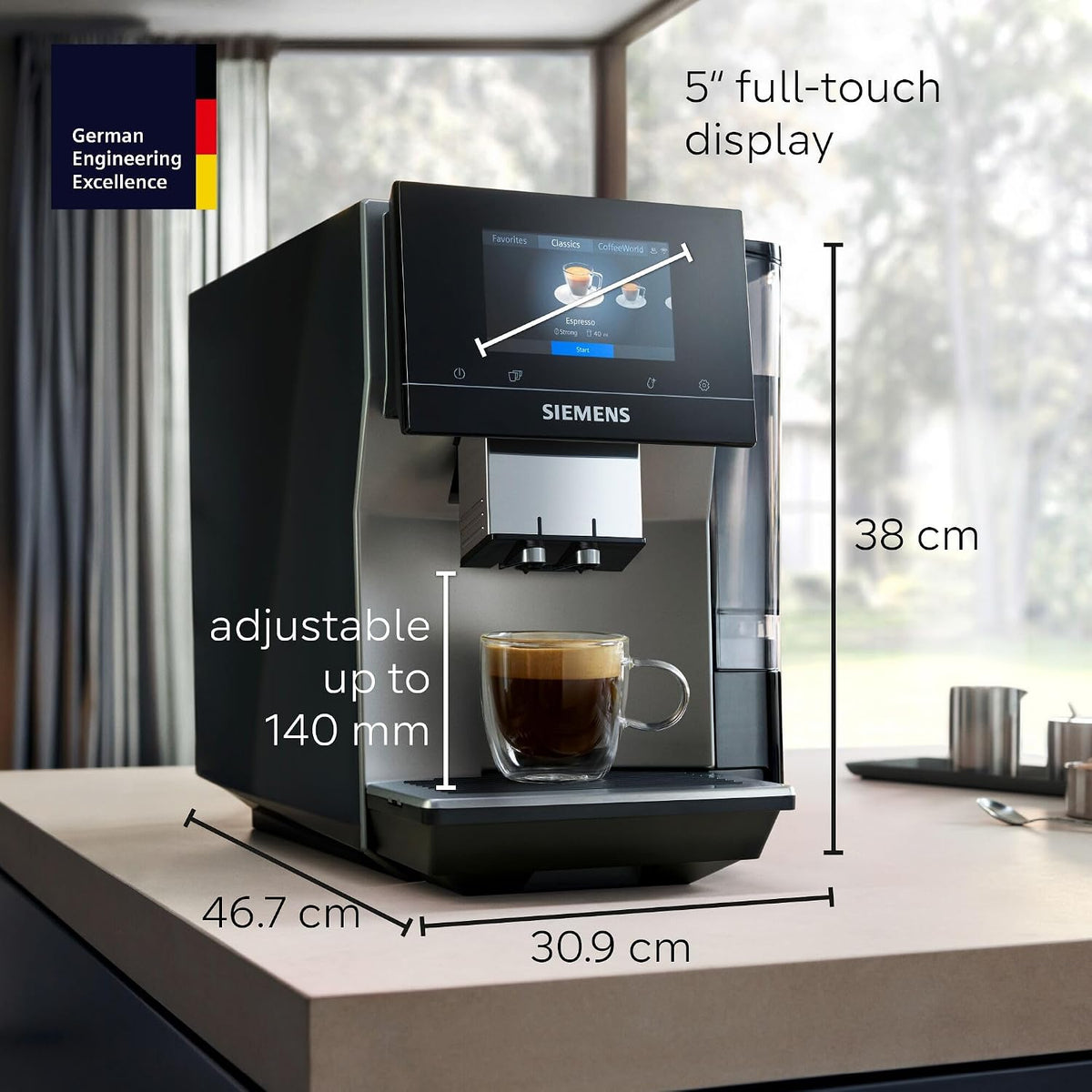 Siemens TP715GB1 espresso machine - view 10