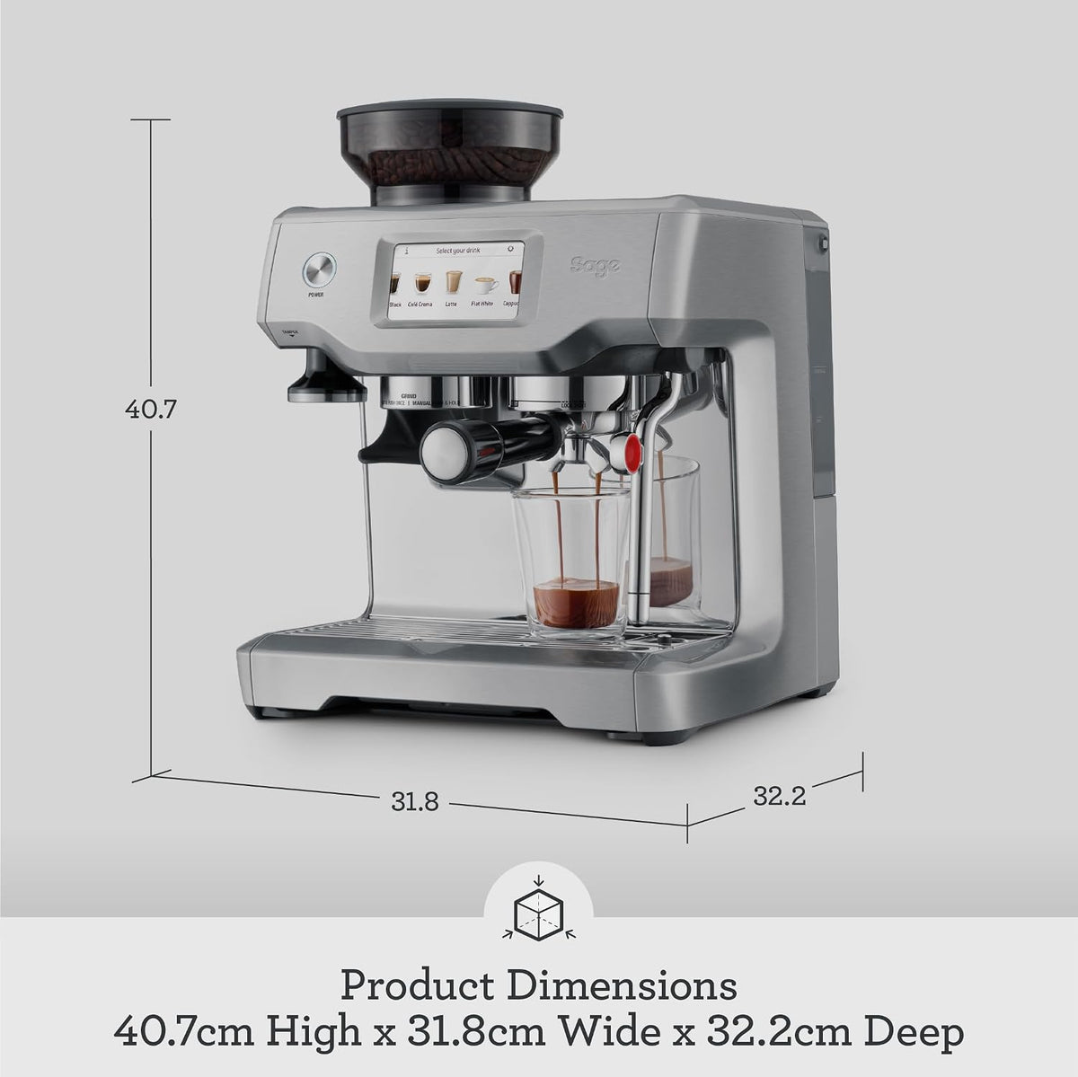Sage SES880BSS2GUK1 espresso machine - view 6