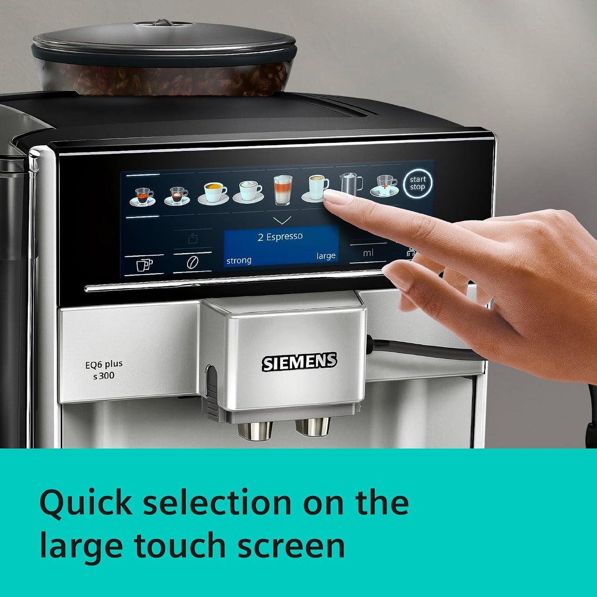 Siemens TE653M11GB espresso machine - view 3