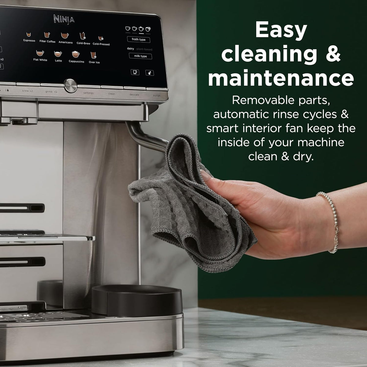 Ninja AE1021UK espresso machine - AE1021UK, 340g Hopper - view 8