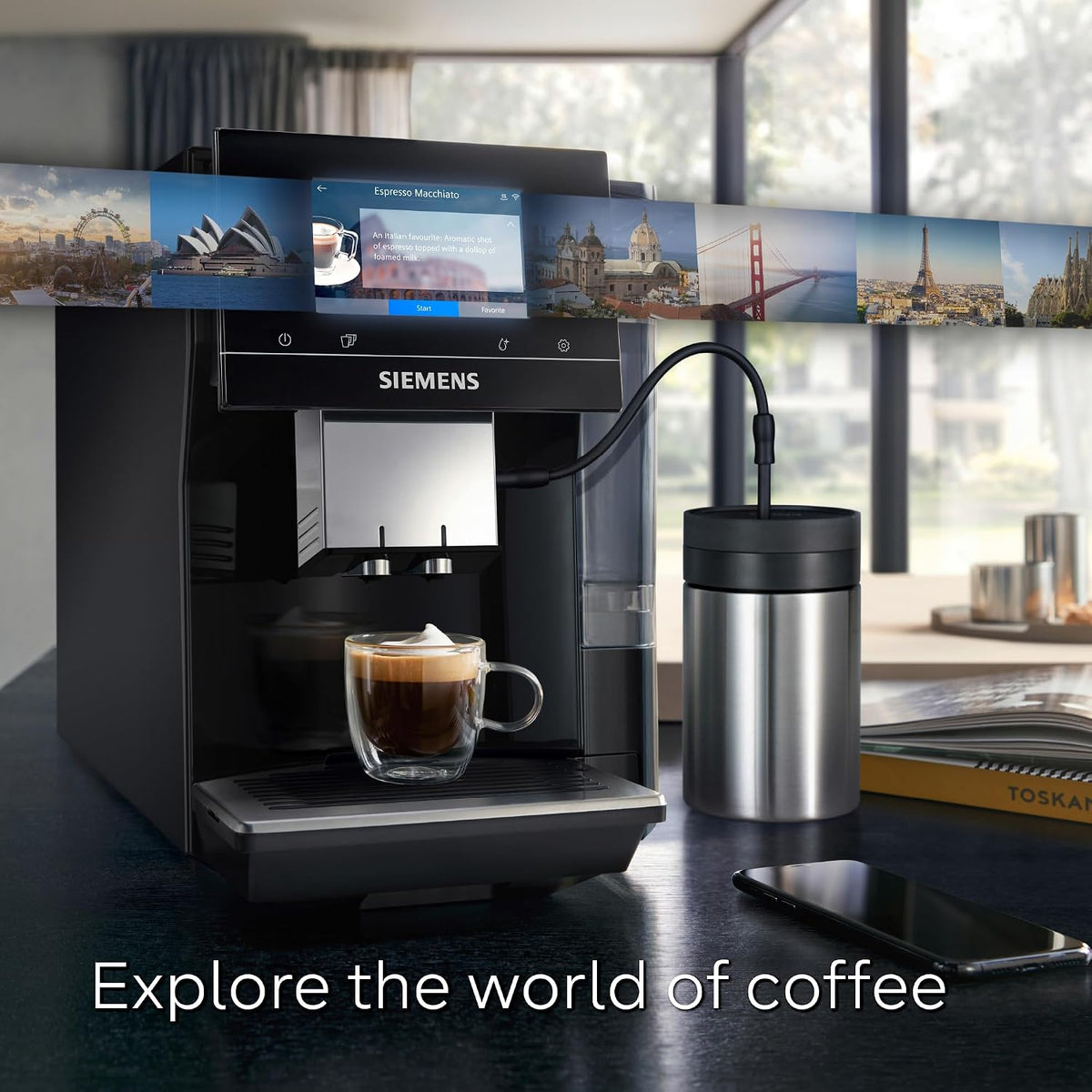 Siemens TP713GB9 espresso machine - view 3