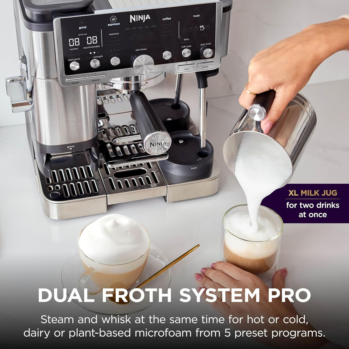 Ninja ES701UK espresso machine - Silver - view 8